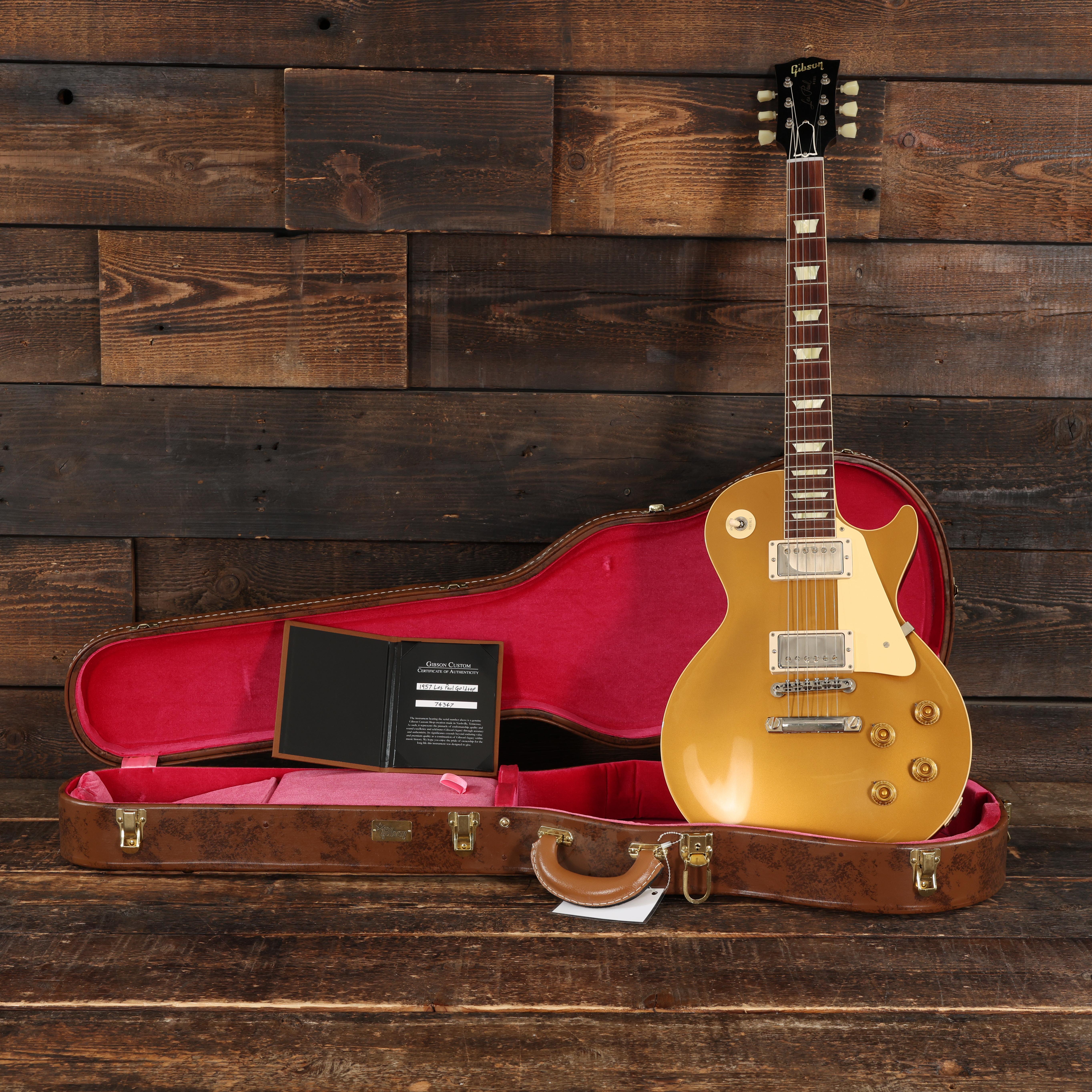 ギター Gibson Custom Shop 1957 Les Paul Gibson Custom Shop 1957 Les Paul Reissue VOS Goldtop Darkback